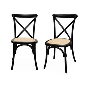 Sweeek  Vintage houten bistrostoel (set van 2)