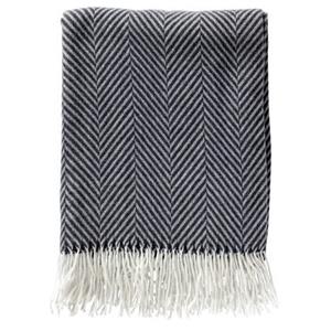 Dutch Decor Plaid 140x180 cm - JOSEFIEN - zigzag patroon - antraciet