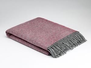Mcnutt of Donegal plaid pure wool 145x200 Cosy Rose