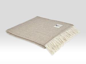Mcnutt of Donegal plaid pure wool Heritage 145x200 Sandstone