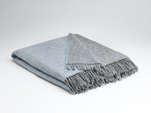 Mcnutt of Donegal plaid pure wool Reversible 145x200 Starlight Blue