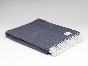 Mcnutt of Donegal plaid lambswool 140x200 Navy