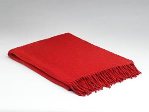 Mcnutt of Donegal plaid Cashmere Lambswool 140x200 Rouge