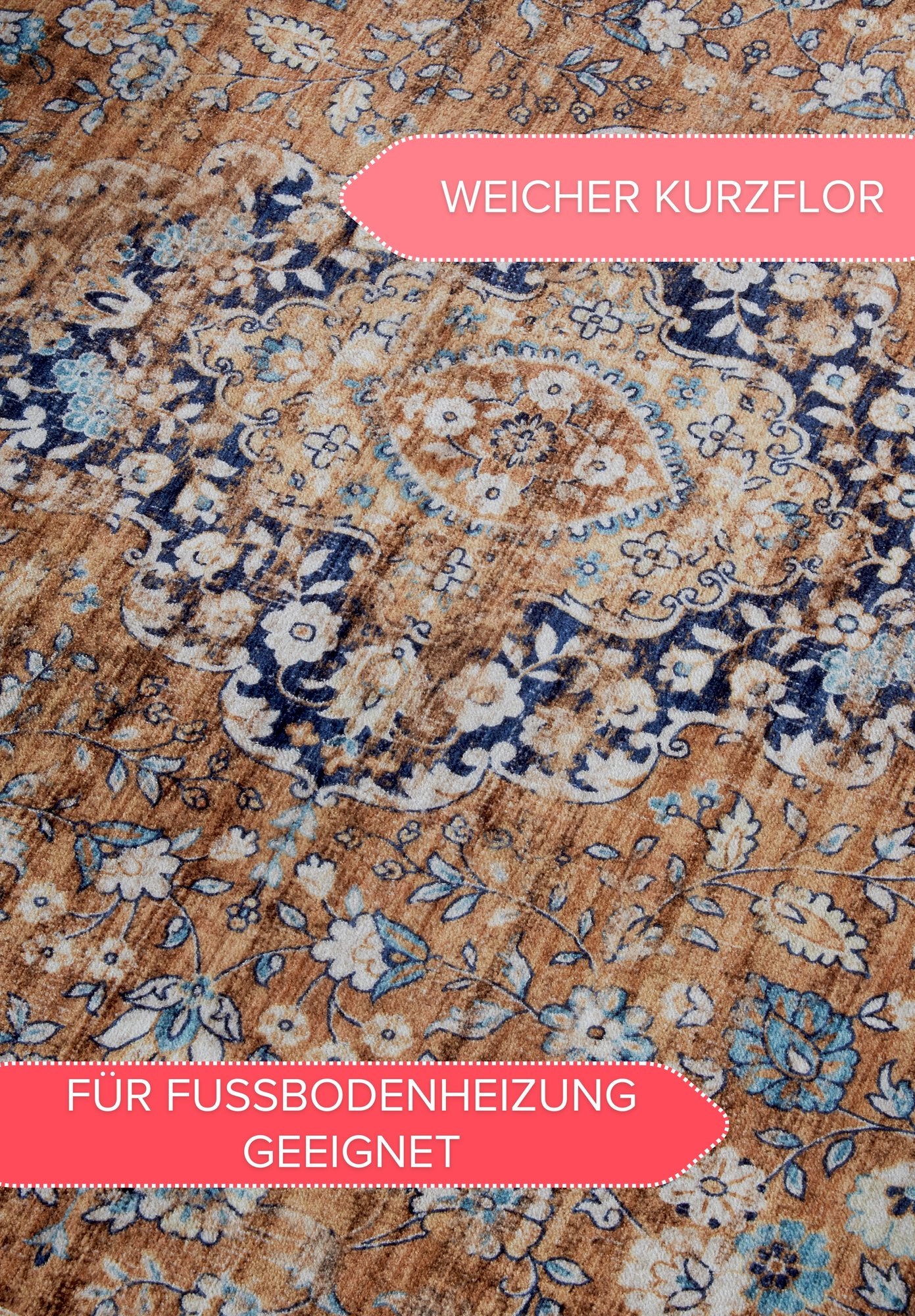 Hanse Home  Freundin Home Collection Asya Shortpile Rug Aurora Copper Blue - 120x160 cm