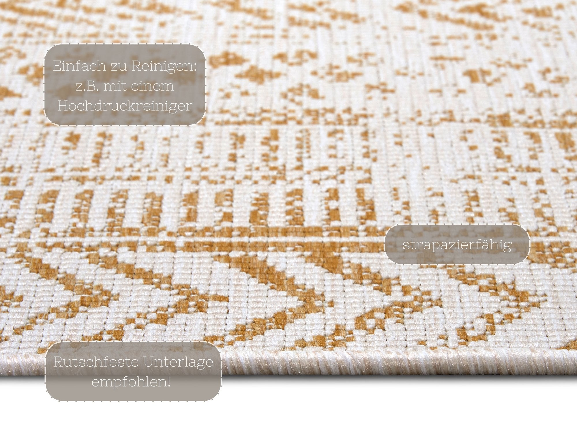 Hanse Home  Northrugs In- and Outdoor reversible carpet Biri Ochre - 80x150 cm