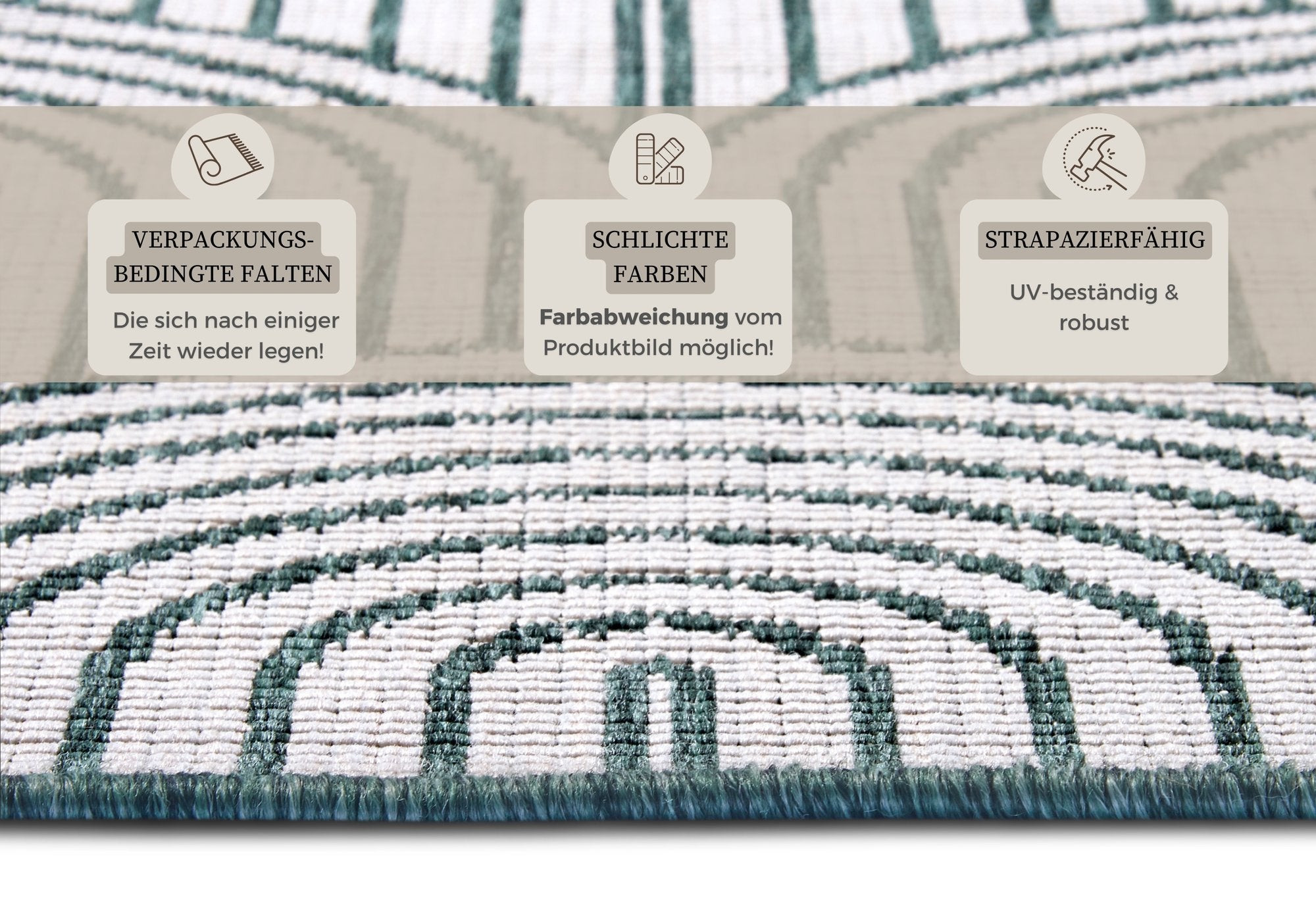 Hanse Home  Flatweave In- and Outdoor reversible carpet Pangli Green - 80x150 cm