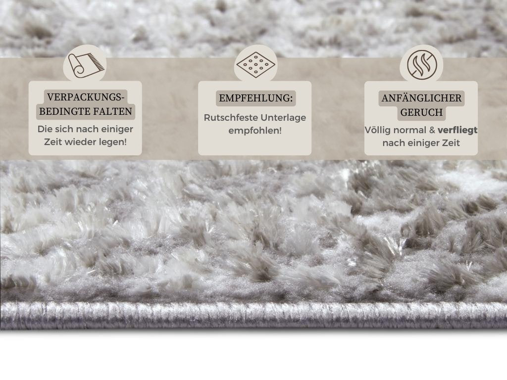 Hanse Home  Shine Design Carpet Style Grey Beige - 67x120 cm