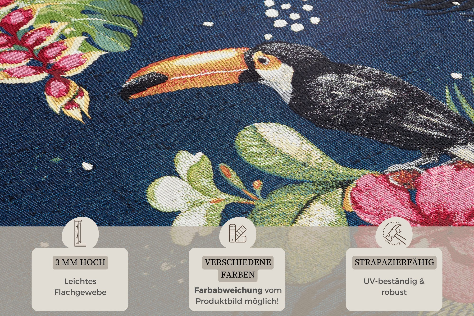 Hanse Home  Flair In- und Outdoor Carpet Tropical Dream Blue Multicolored - 120x180 cm
