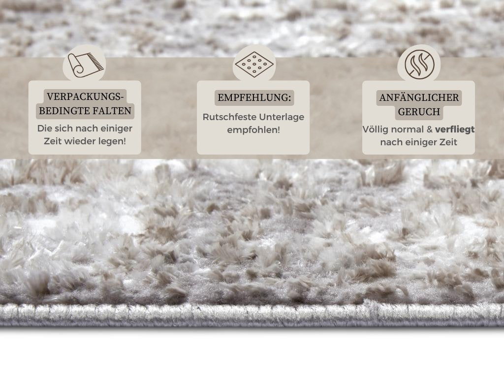 Hanse Home  Shine Design Carpet Style Grey Brown - 57x90 cm