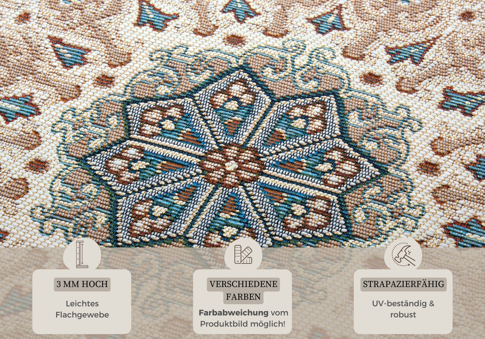 Hanse Home  In- & Outdoor Carpet Kadi Grey Creame - 80x165 cm