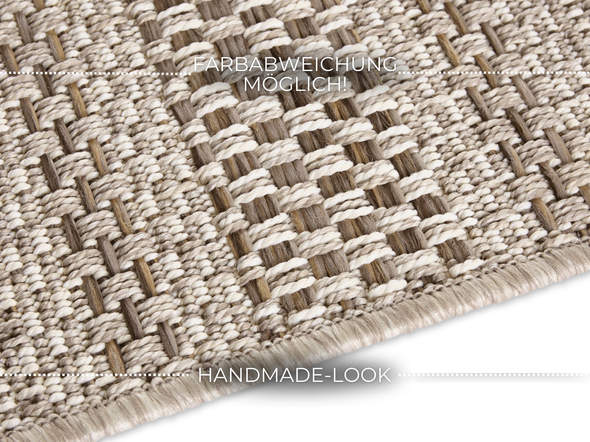 Hanse Home  Flatweave In- & Outdoor carpet Arras natural-brown in Handmade-Look - 80x150 cm