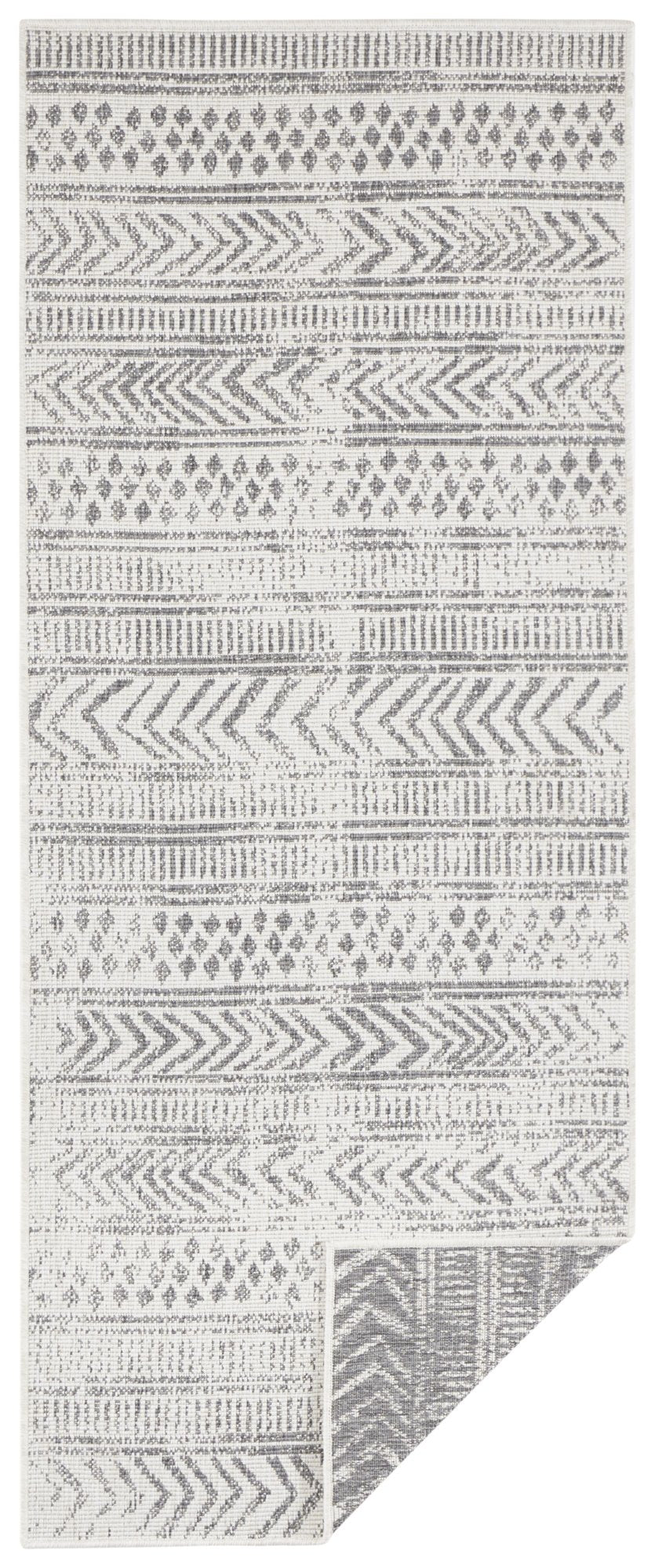 Hanse Home  Reversible carpet Biri grey cream - 80x150 cm