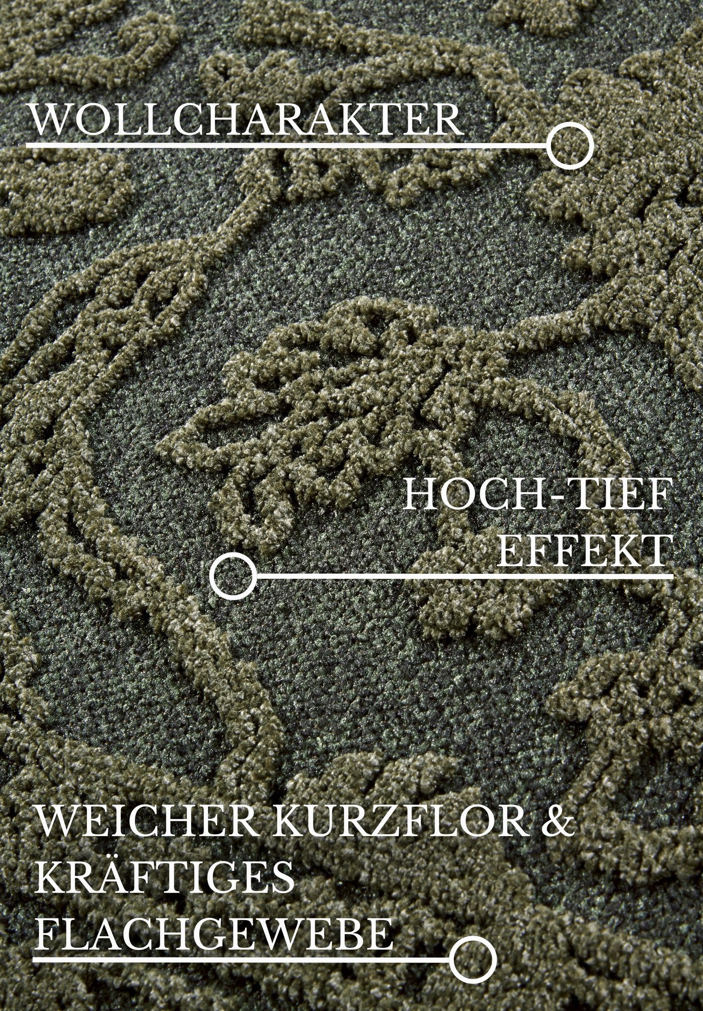 Hanse Home  Villeroy & Boch 1879 Short Pile Rug Ambroise Jungle Green - 160x230 cm