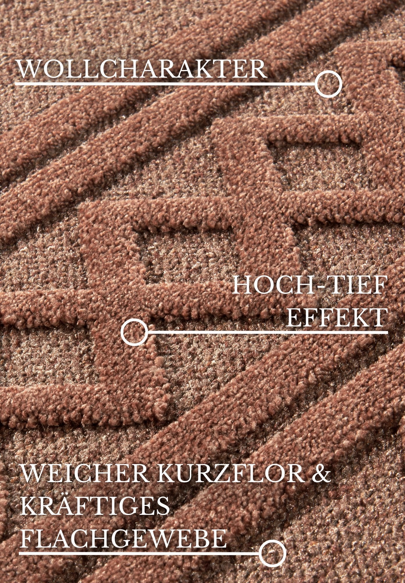 Hanse Home  Villeroy & Boch 1879 Short Pile Rug Catherine Natural Copper - 160x230 cm