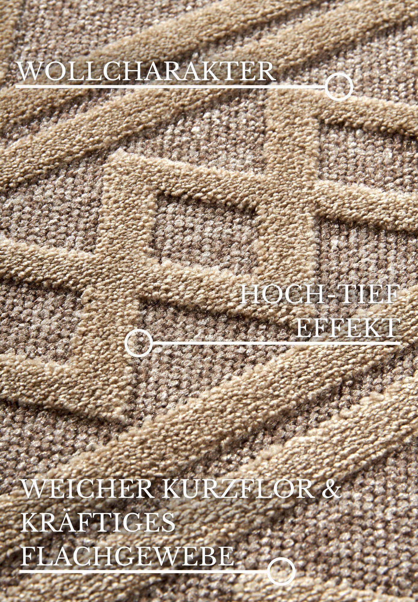 Hanse Home  Villeroy & Boch 1879 Short Pile Rug Catherine Natural Grey Beige - 160x230 cm