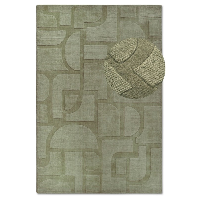 Villeroy & Boch Wollen kleed Alexis Handgeweven, wol, natuur, woonkamer, geometrie, boho, design