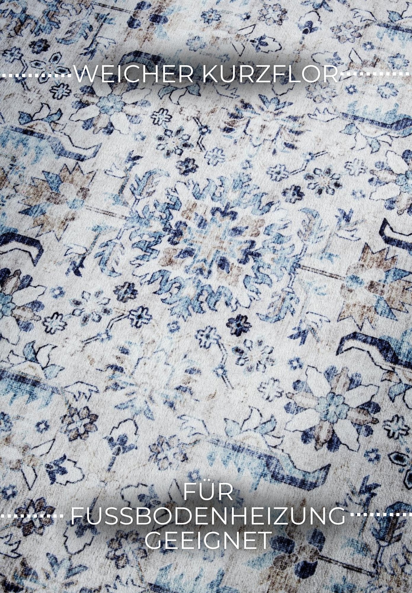 Hanse Home  ELLE Decoration Imagination Shortpile Rug Saveh Cream Blue - 200x290 cm