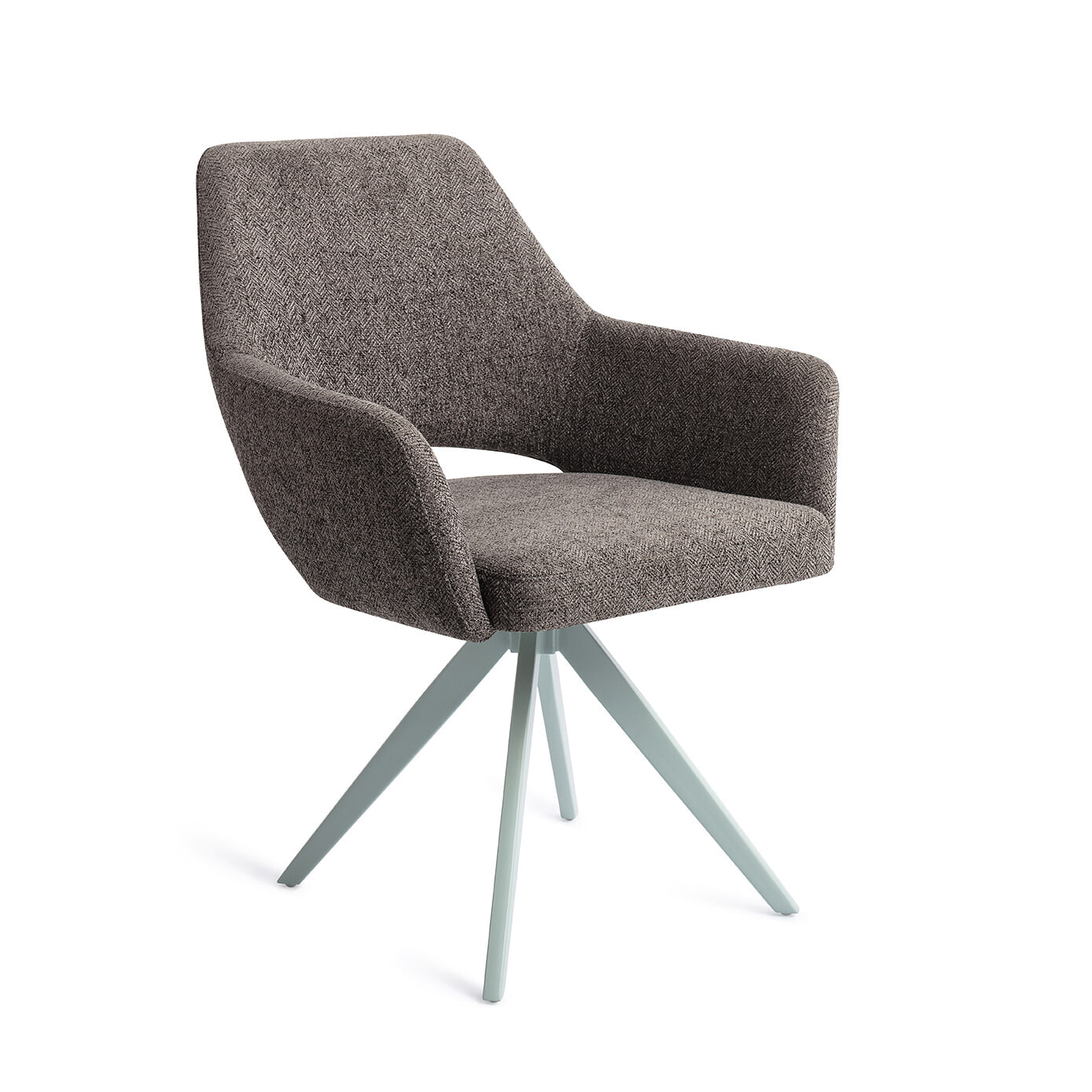 Jesper Home Draaibare Eetkamerstoel Yanai Turn Mint - Amazing Grey