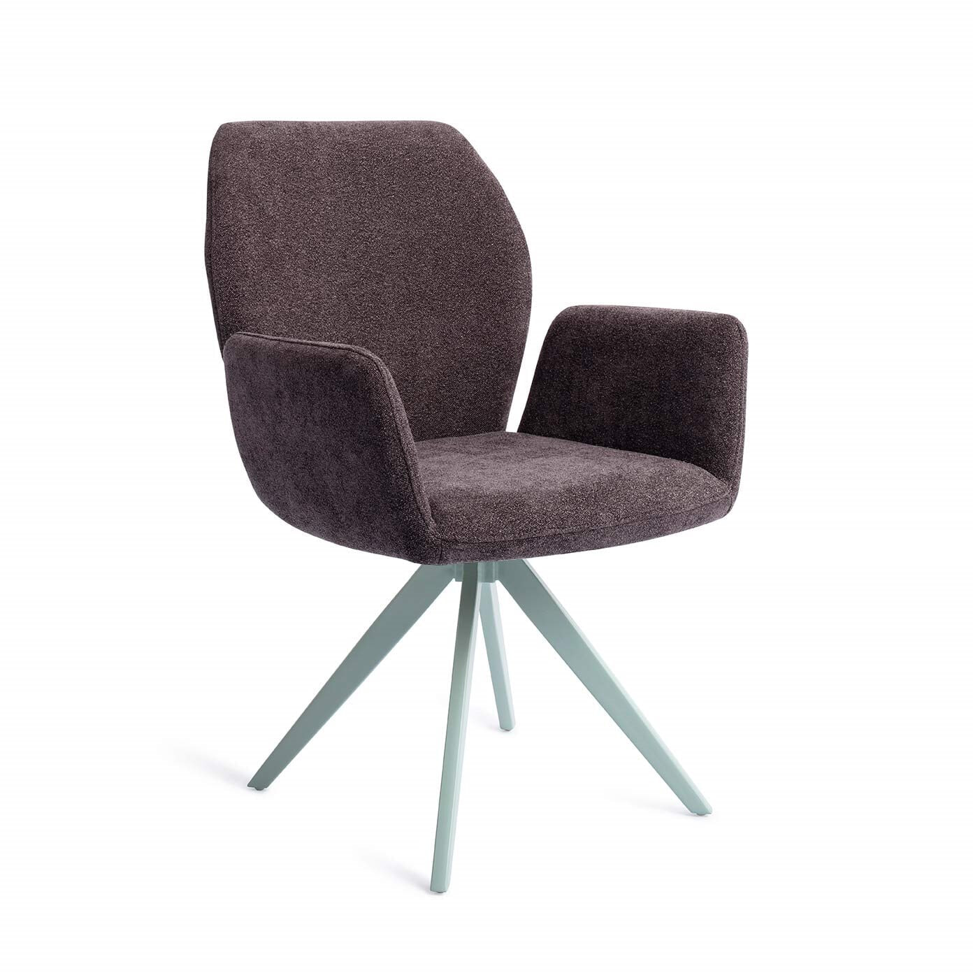 Jesper Home Draaibare Eetkamerstoel Misaki Turn Mint - Almost Black