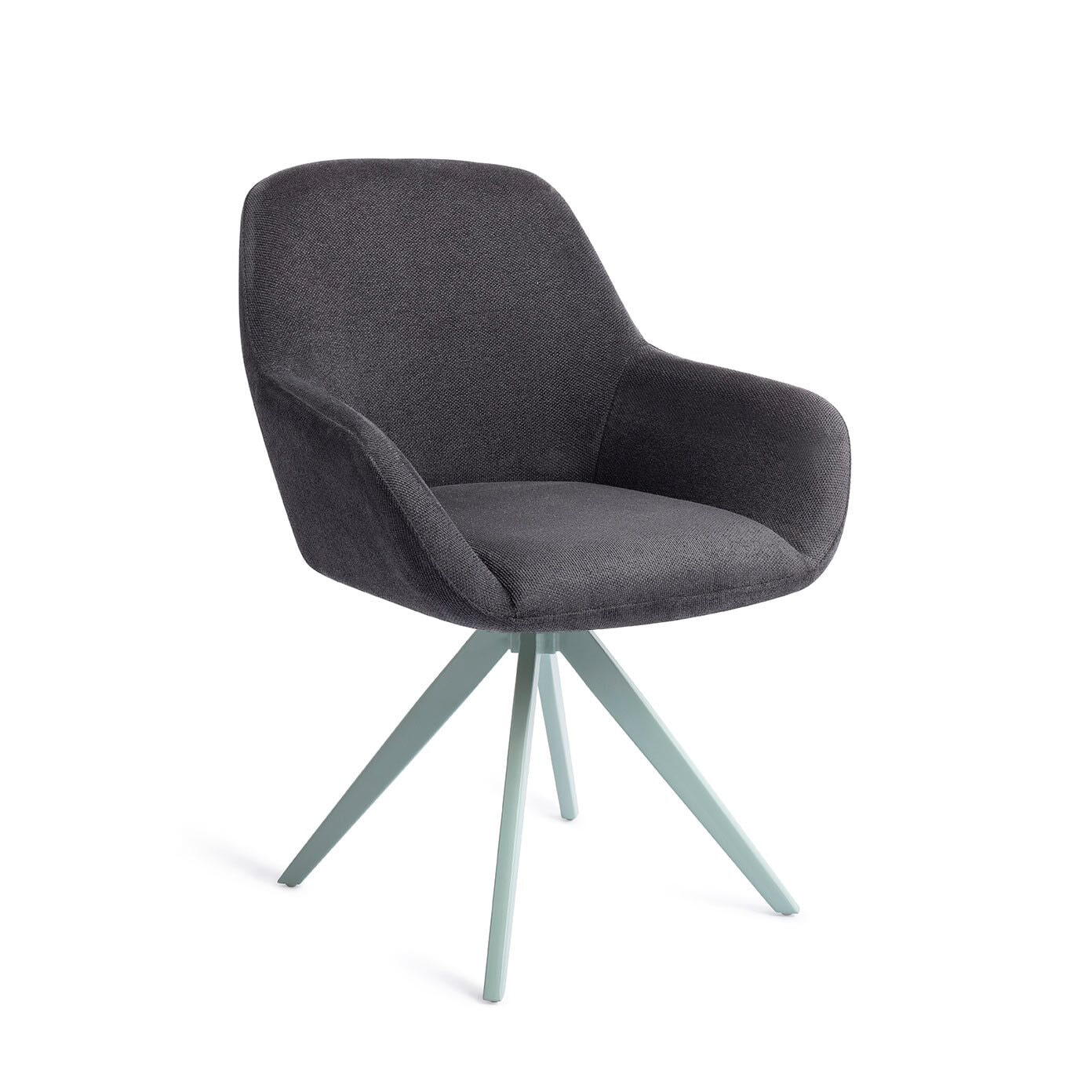 Jesper Home Draaibare Eetkamerstoel Kushi Turn Mint - Black-Out
