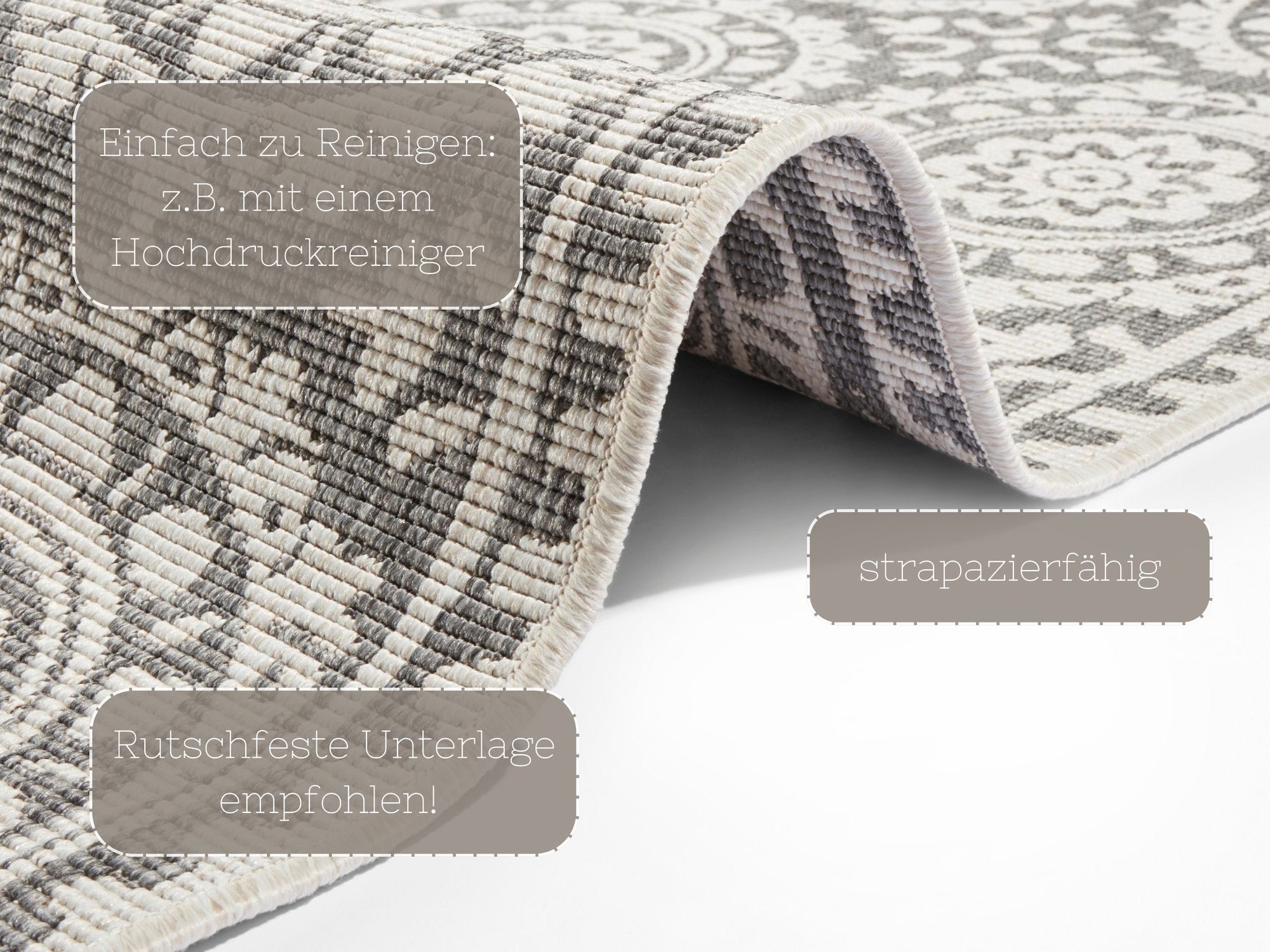 Hanse Home  Reversible In-& Outdoor Flatweave Runner Jardin - 80x250 cm