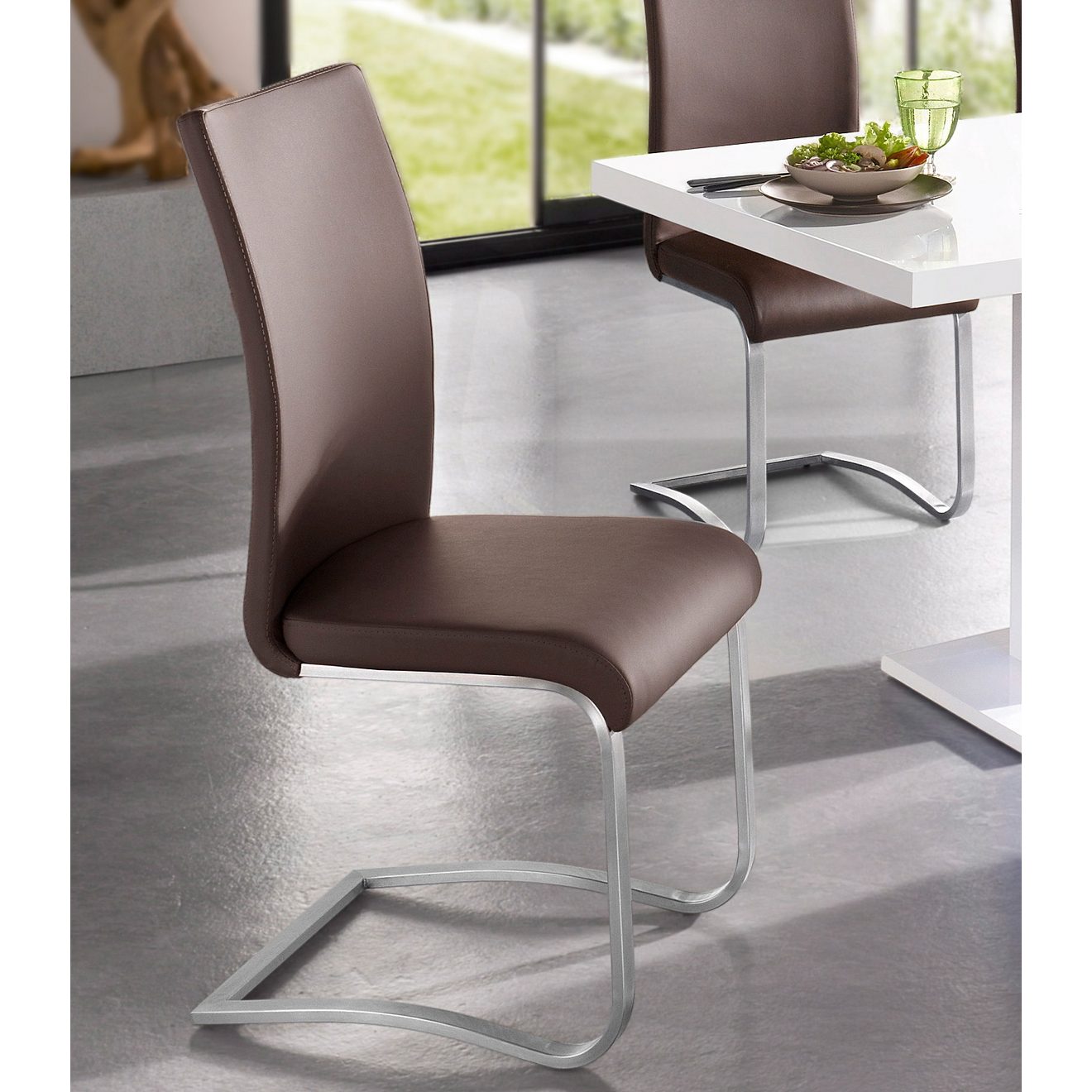 MCA furniture Vrijdragende stoel Arco set van 2, 4 en 6 stuks, stoel belastbaar tot 130 kg (set)