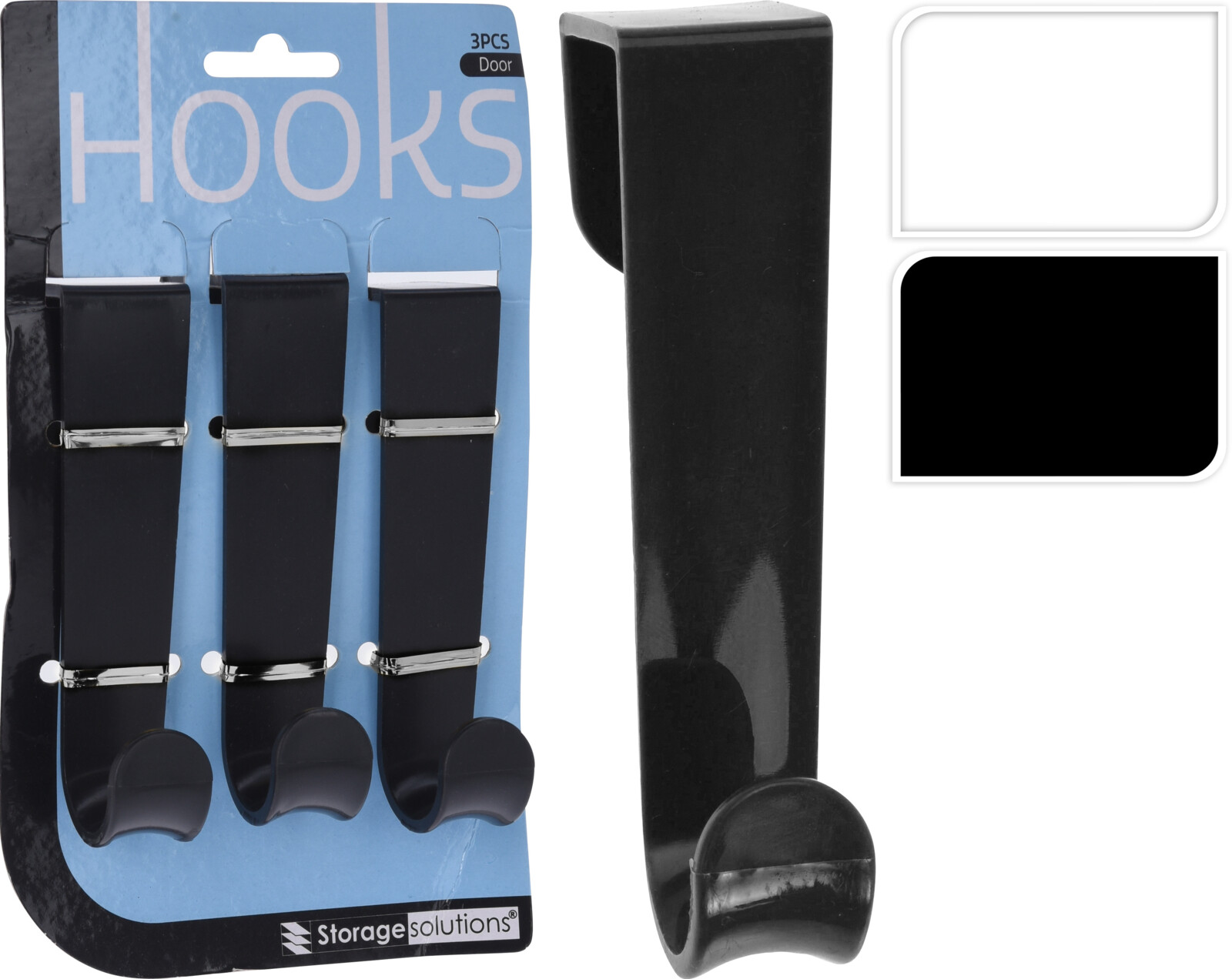 Z Deurhaken Kunststof Set Van 3 Stuks 12cm