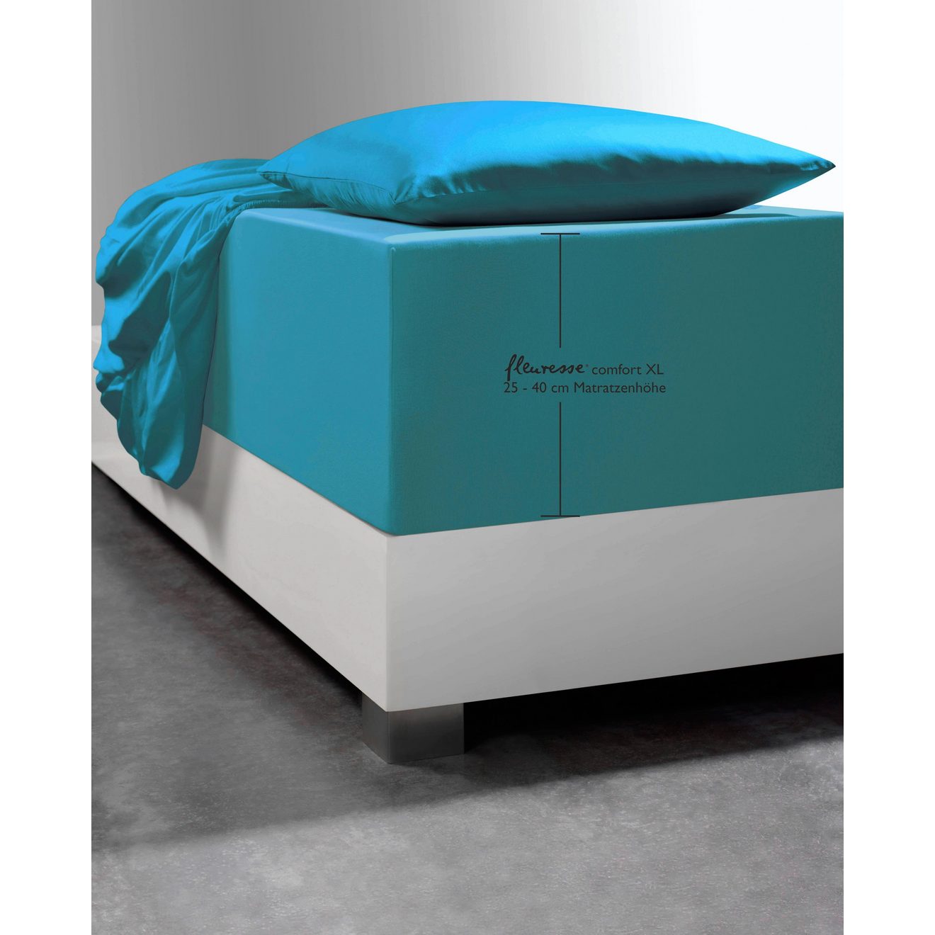 Fleuresse Hoeslaken Comfort XL Mako jersey, voor matrassen tot 40 cm hoog, onderlaken, hoeslaken (1 stuk)