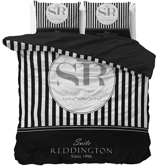 Sleeptime Reddington Dekbedovertrek Zwart-1-persoons (140 x 200/220 cm)