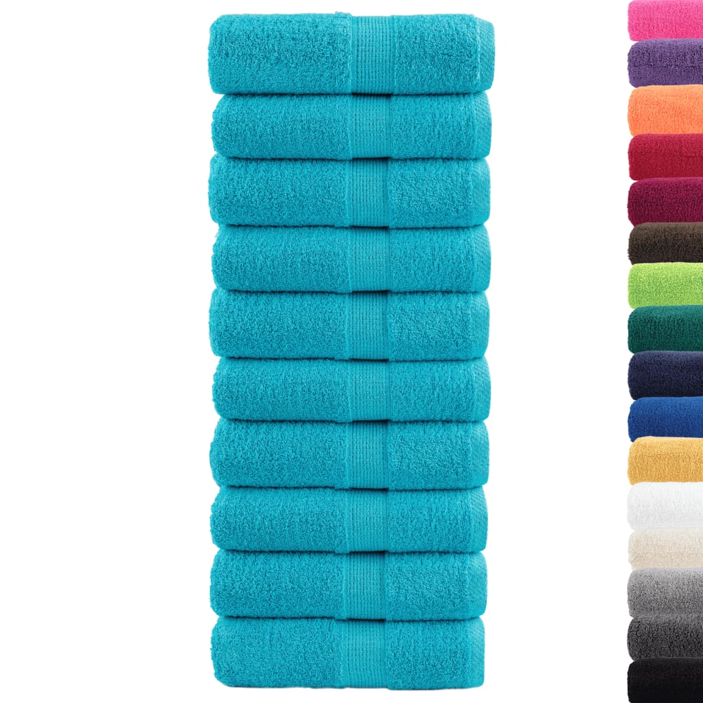 vidaXL Gastendoekjes SOLUND 10 st 600 g/m² 30x30 cm turquoise