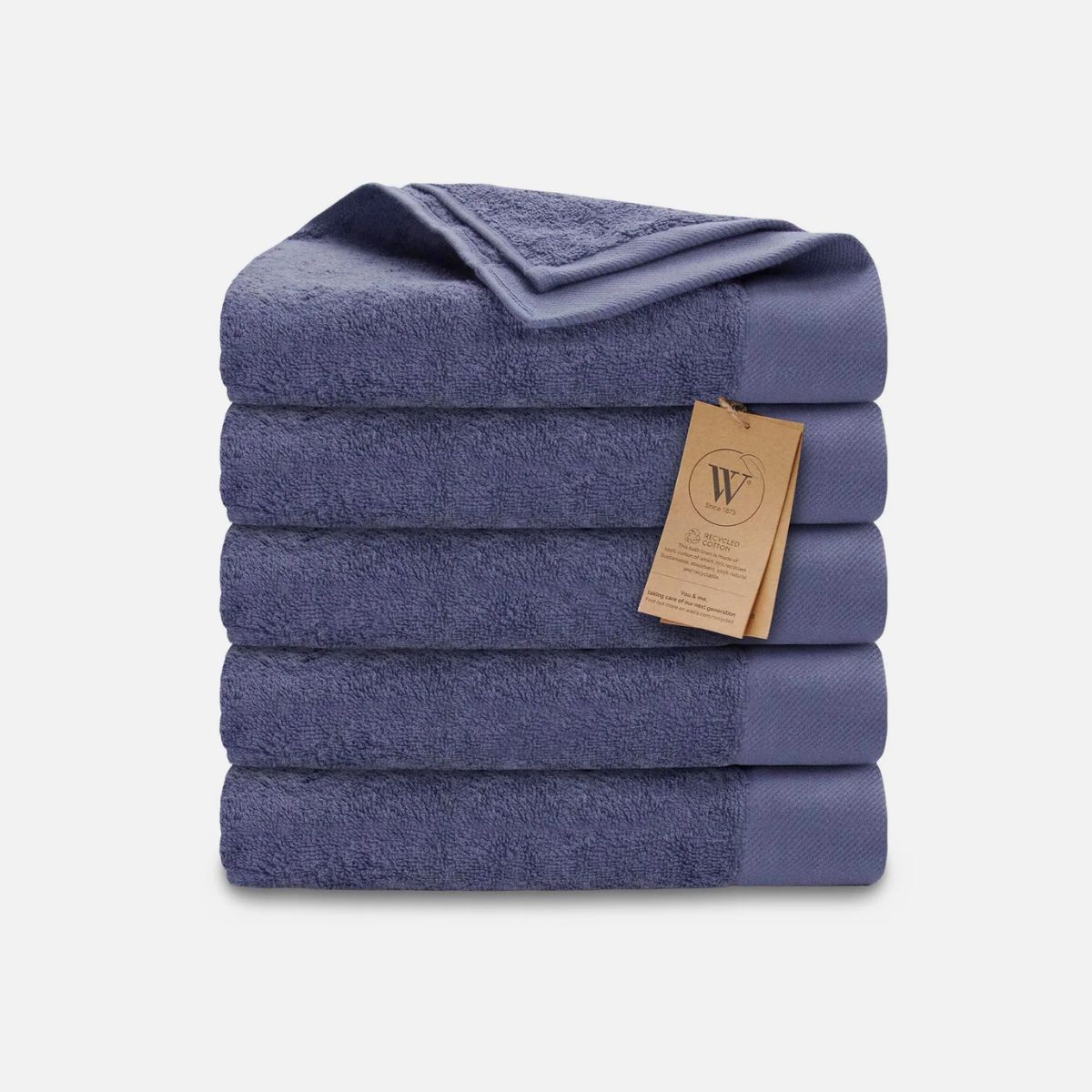 Walra Remade Cotton Handdoeken 50 x 100 cm - 550 gr/m² - Blauw - 5 stuks