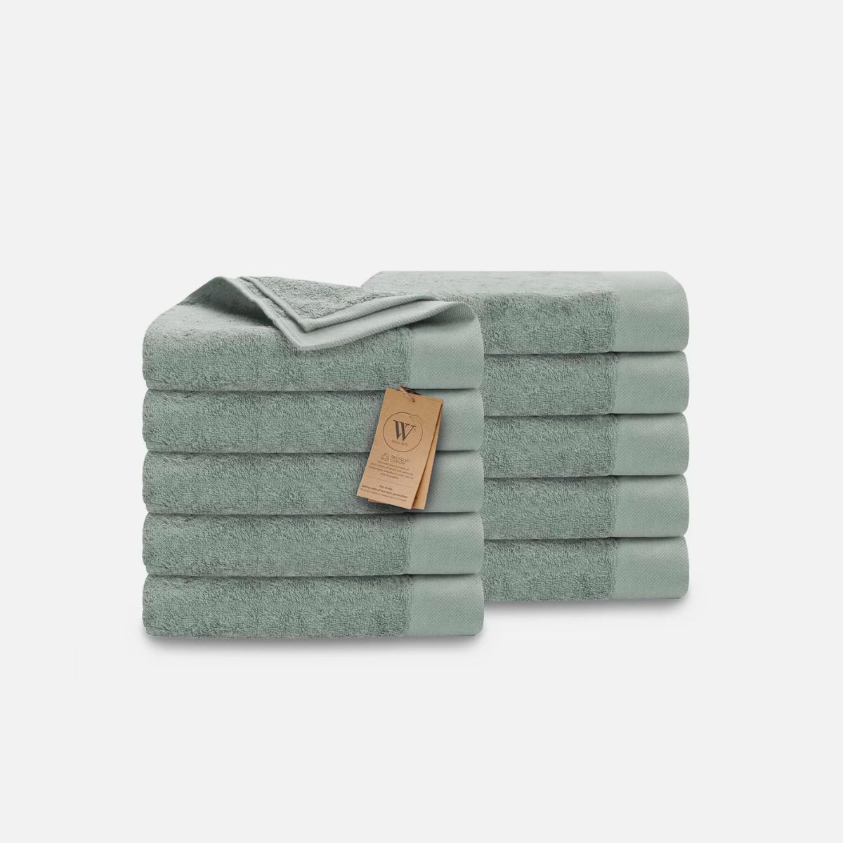 Walra Remade Cotton Handdoeken 50 x 100 cm - 550 gr/m² - Jade - 10 stuks