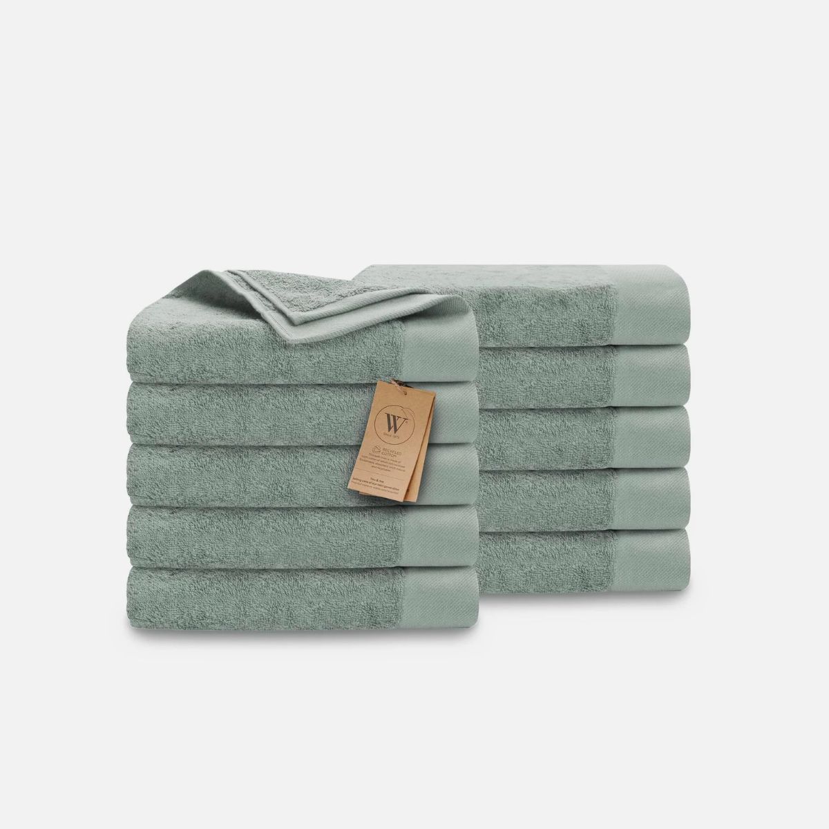 Walra Remade Cotton Handdoeken 70 x 140 cm - 550 gr/m² - Jade - 10 stuks