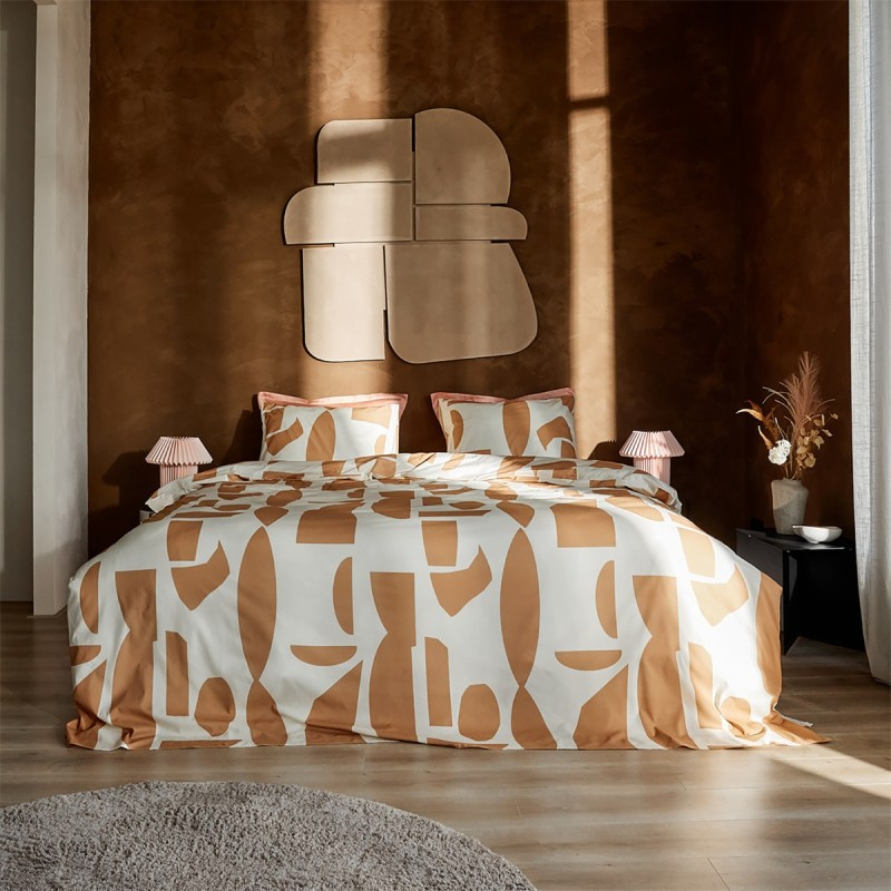 Cinderella Barista Dekbedovertrek Katoen Karamel-2-persoons (200 x 200/220 cm)