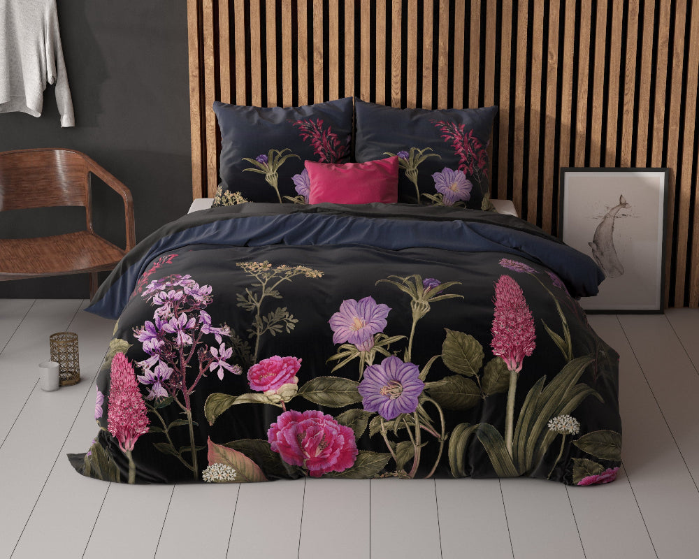 RoyalTextile - Feline Dekbedovertrek - Zwart - 200 x 220