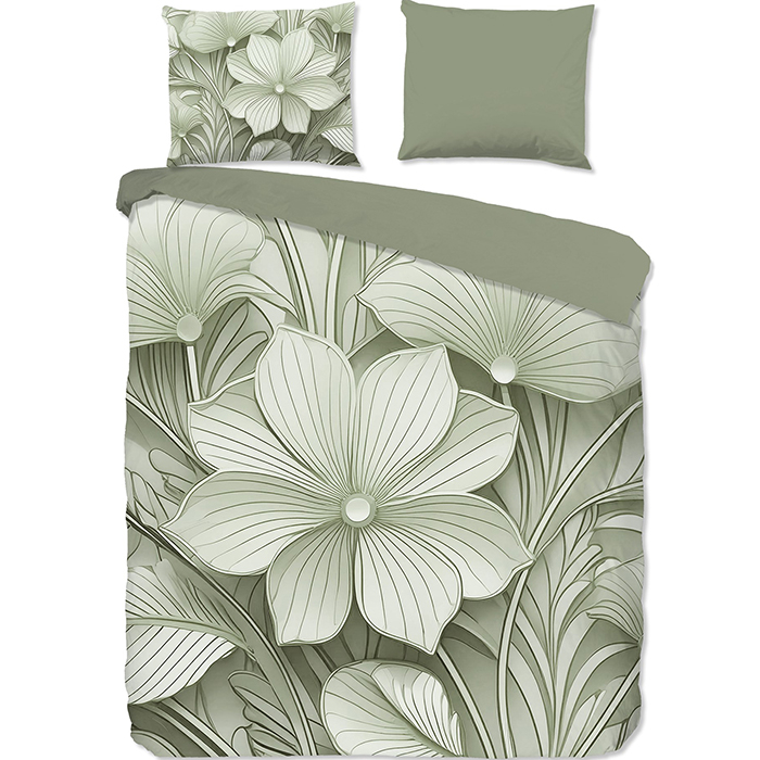 Good Morning Artdeco Dekbedovertrek Groen-2-persoons (200 x 200/220 cm)