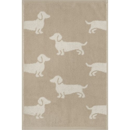Cawö Cawo We love Dogs gemustert 6246 Badlaken 80x150 natur/beige
