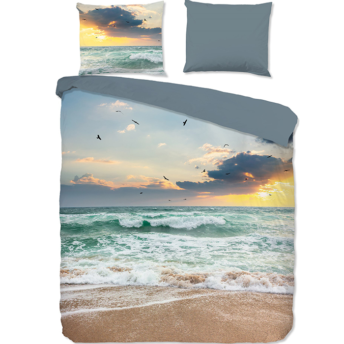 Pure Strand en Zee Dekbedovertrek Multi-1-persoons (140 x 200/220 cm)