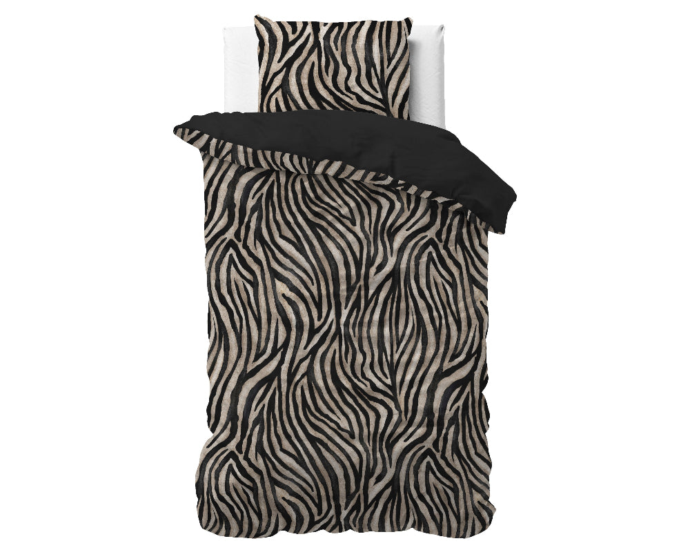 RoyalTextile - Zebra Dekbedovertrek - Zwart - 140 x 220