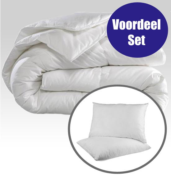Zavelo Voordeelset Enkel Dekbed + Hoofdkussen-140 x 200 cm