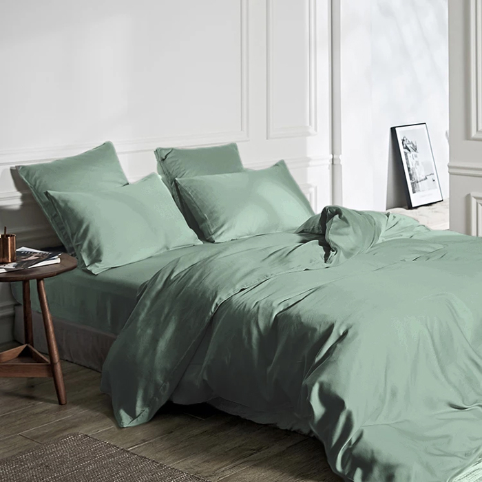 BSCI en Oekotex Deluxe Bamboe Dekbedovertrek Groen-Lits-jumeaux (240 x 200/220 cm)