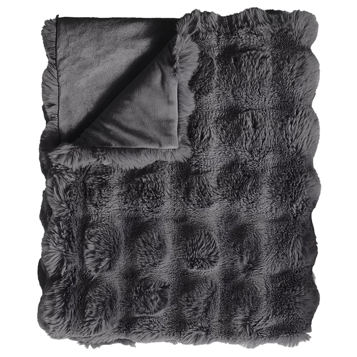 SlaapTextiel Bunny Soft Plaid – Elegant Antraciet (150x200 cm)
