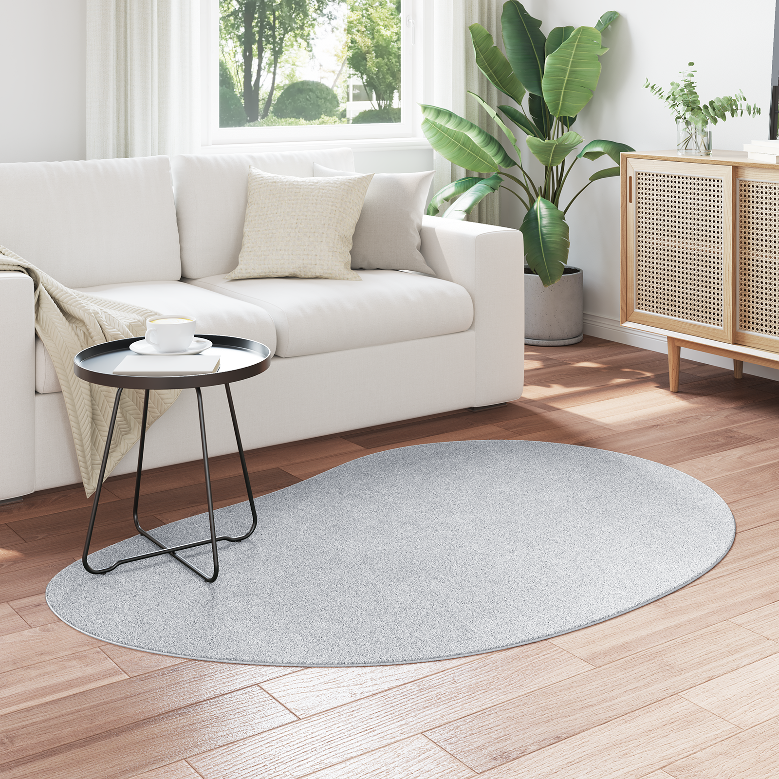 vidaXL Vloerkleed anti-slip 120x170 cm polyester grijs