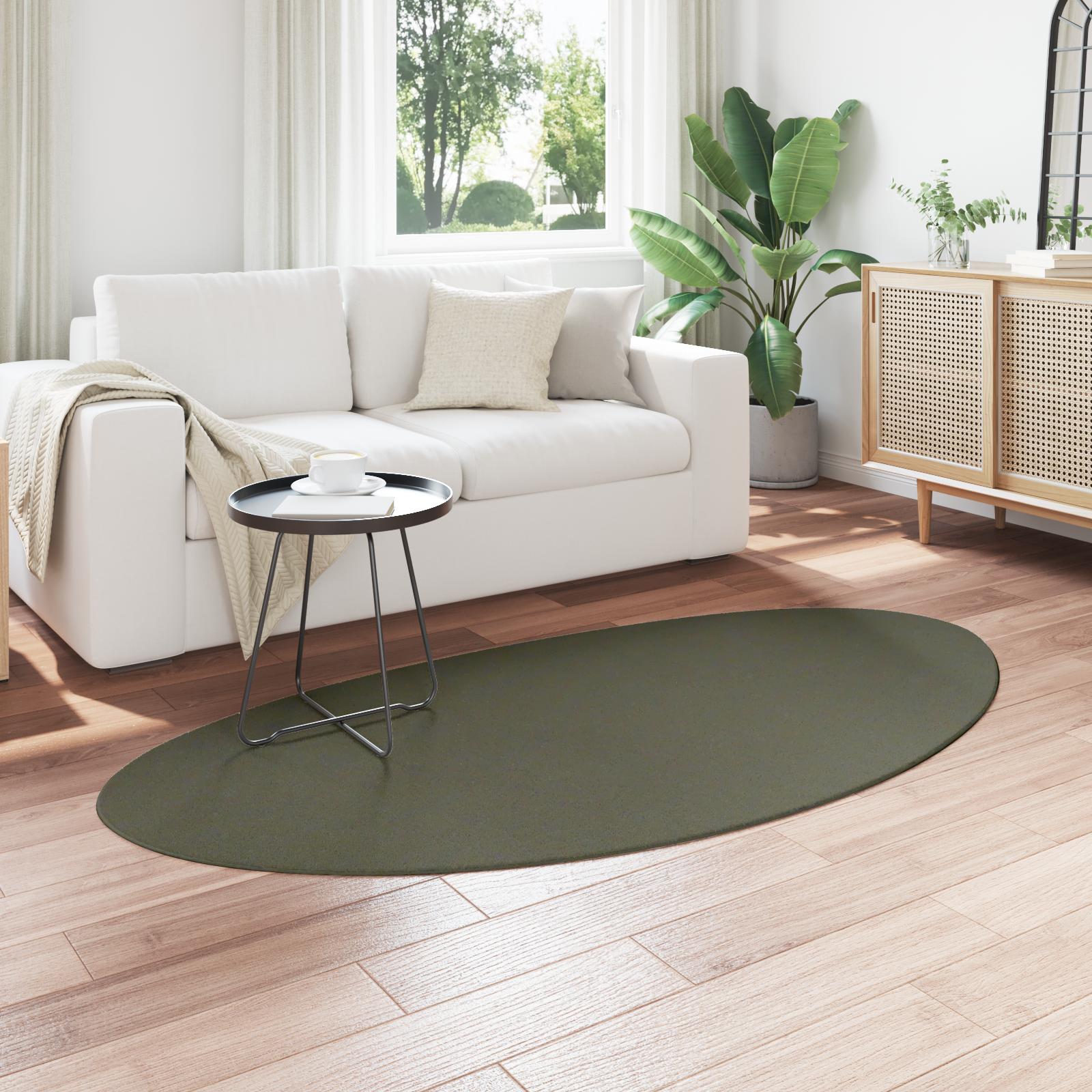 vidaXL Tapijt HUARTE Kortpolig Zacht en Wasbaar Groen 100x200 cm