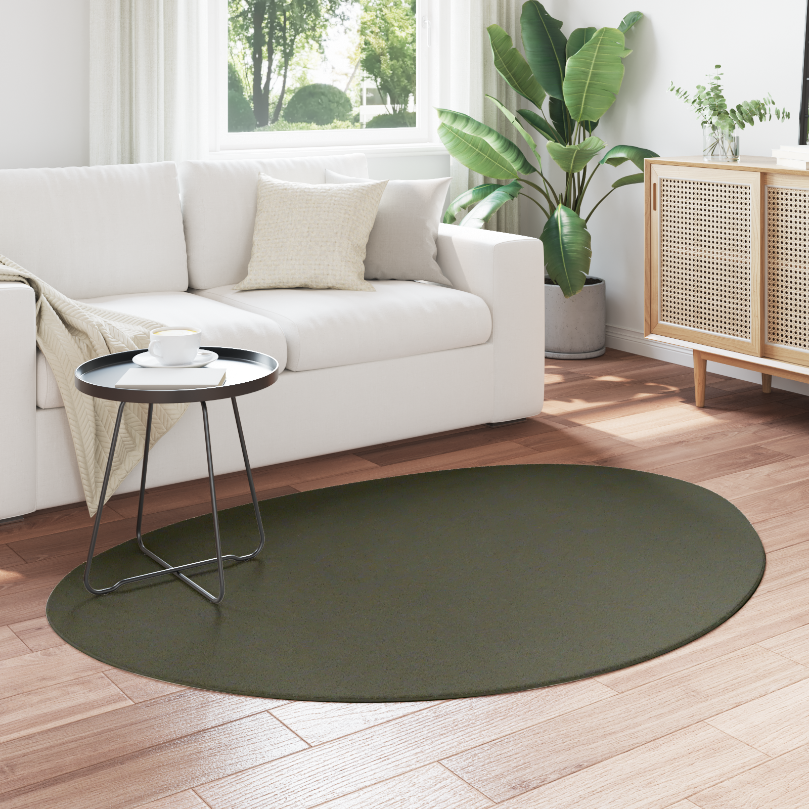 vidaXL Vloerkleed HUARTE kortpolig zacht wasbaar 120x170 cm bosgroen