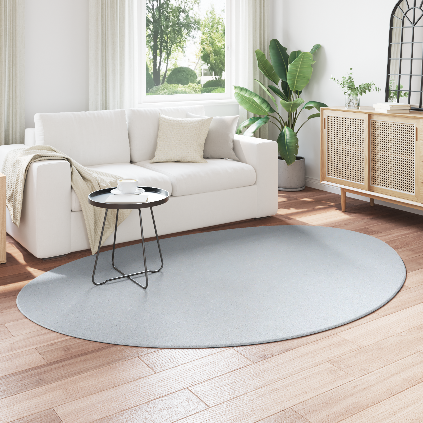 vidaXL Vloerkleed HUARTE kortpolig zacht en wasbaar 160x230 cm grijs