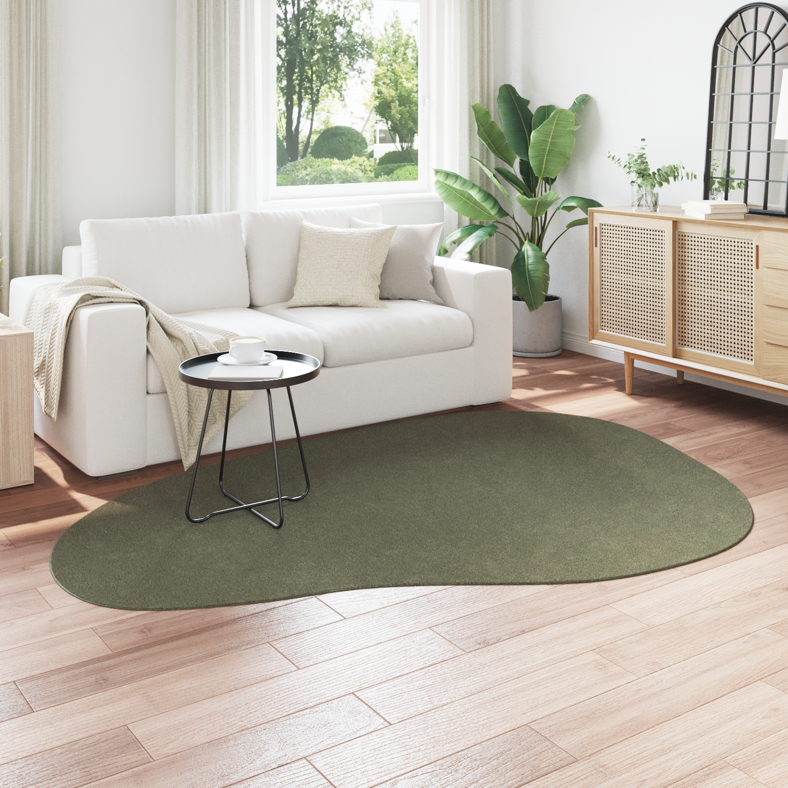 vidaXL Vloerkleed HUARTE kortpolig zacht wasbaar 160x230 cm bosgroen