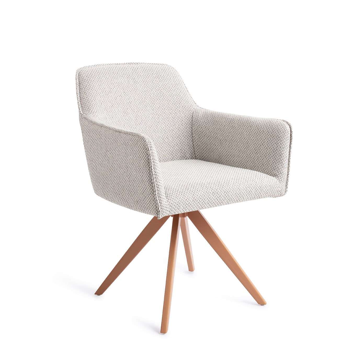 Jesper Home Draaibare Eetkamerstoel Hofu Turn Peach - Checkers Charm