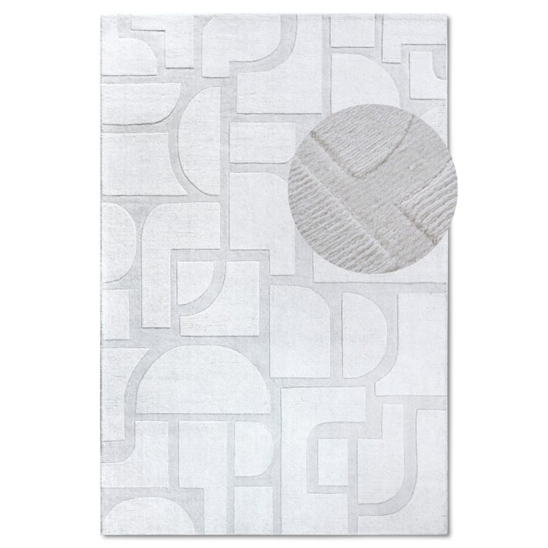 Villeroy & Boch Wollen kleed Alexis Handgeweven, wol, natuur, woonkamer, geometrie, boho, design