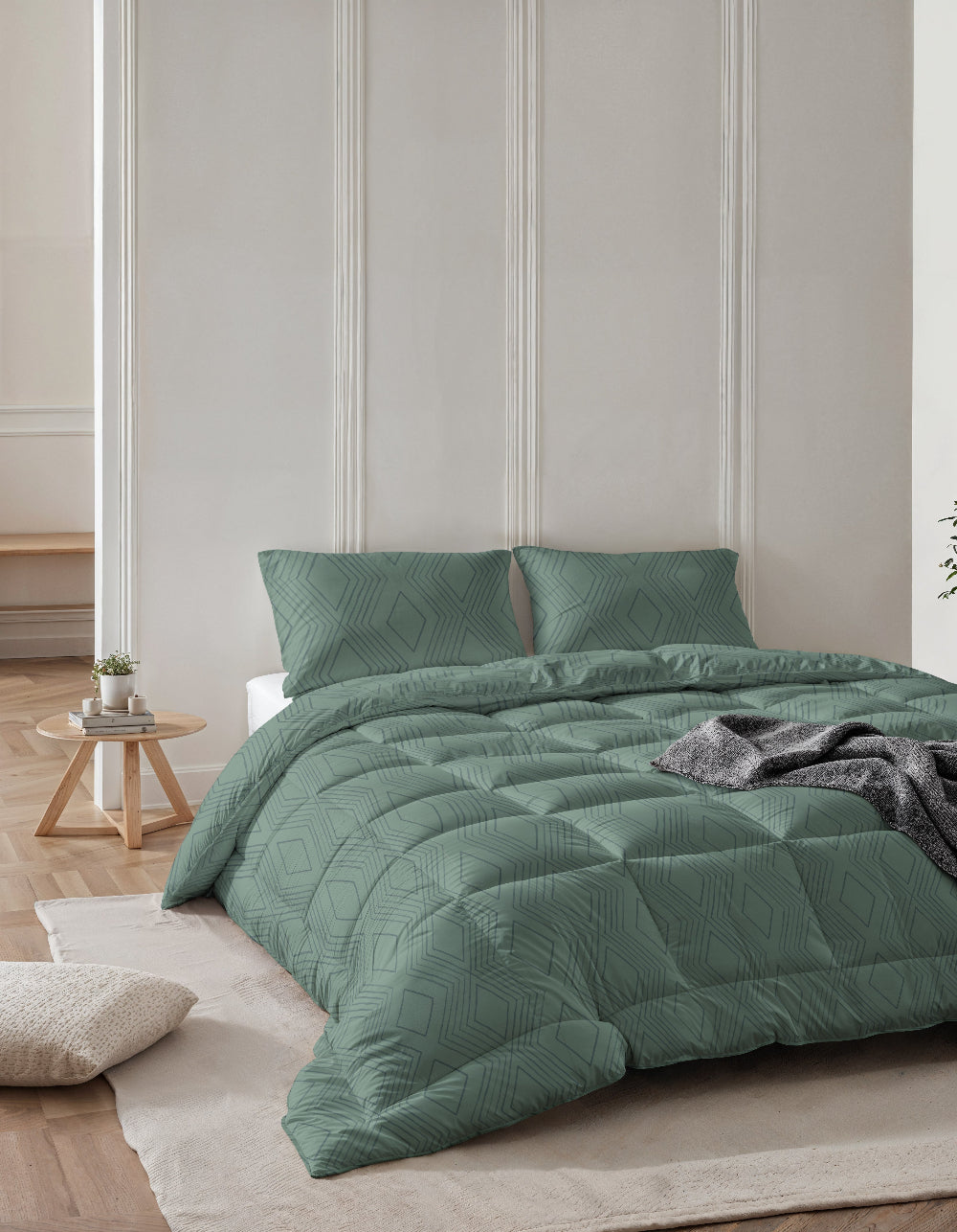RoyalTextile - All-in one Lazy dekbed incl. kussenslopen - Dorian - Groen - 200 x 200